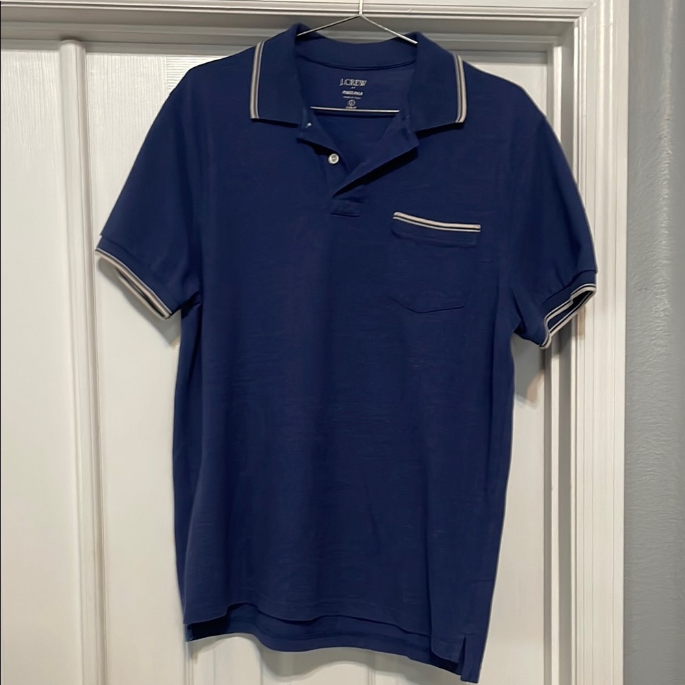 Jcrew Men's Blue Polo Shirt